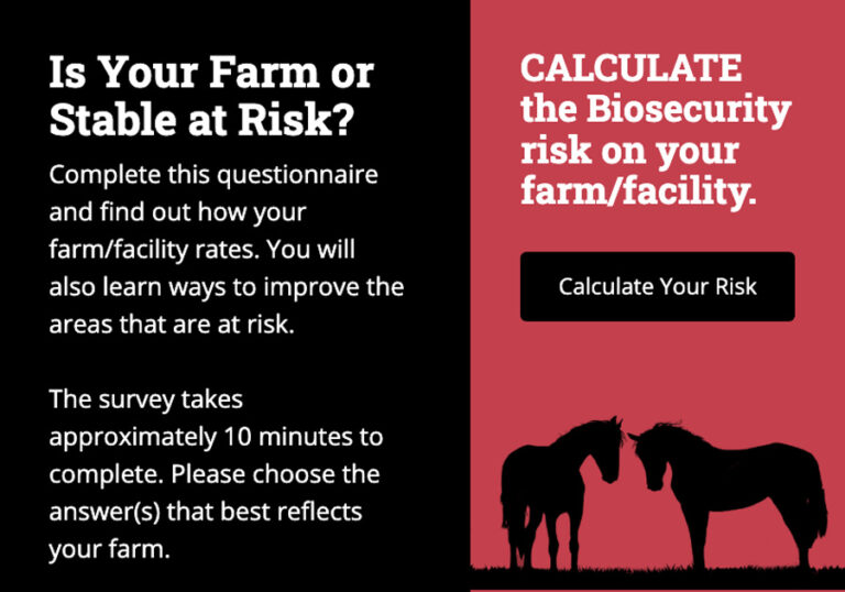 biosecurity calculator horse farm