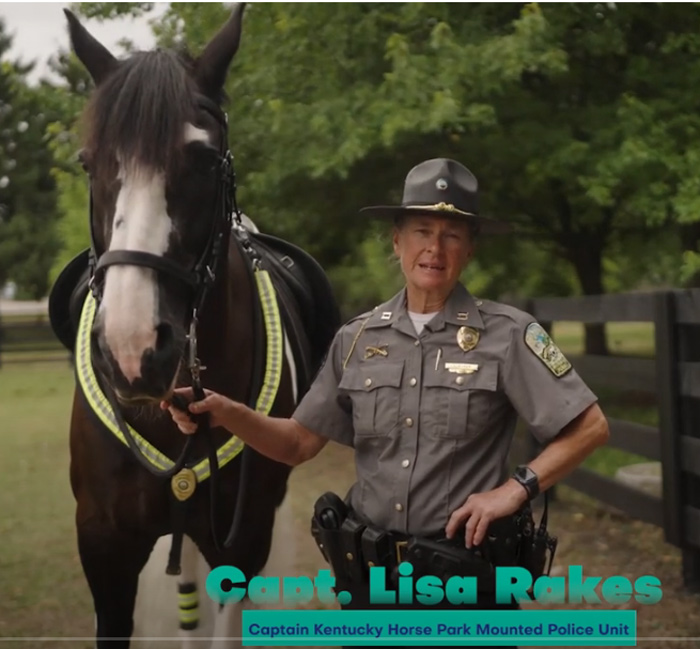 mounted police horse Oliver and Lisa Rakes